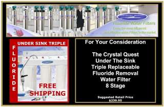 CRYSTAL QUEST FLUORIDE UNDER THE SINK WATER FILTER  