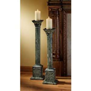  Royal Corinthian Metal Candle Stands Medium and Large Set 