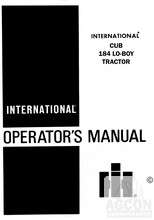 the international farmall cub 184 lo boy tractor operators instruction