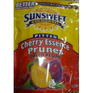 SUNSWEET Gold Label Cherry Essence Prunes Dried Plums 7.3 oz (Pack of 