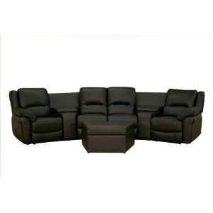  Modern Furniture  Home Theater Seating Curved Row of 4 