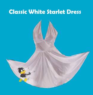 Ladies WHITE DRESS Fancy Costume *Marilyn Monroe* Single Pleats SIZE 