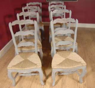 Painted Ladderback Chair & Kitchen Refectory Table Set  