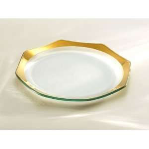  AnnieGlass Octagon Gold Platter