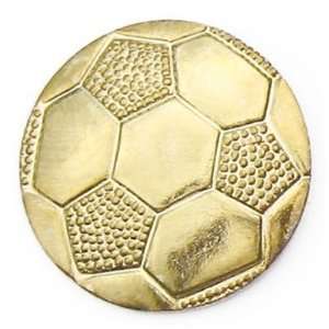 Lapel Recognition Pin   Gold Soccer Ball  Chenille and Plated in Gold 