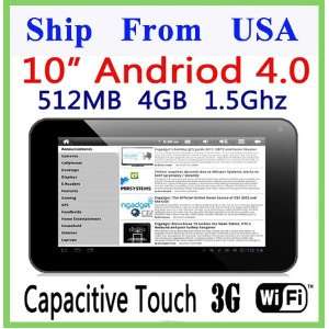 10.1Google Android 4.0 Capacitive MID Tablet 4GB Multi Touchscreen 