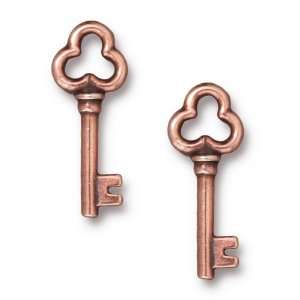  Copper Plated Pewter Key Charm 22mm (2) Arts, Crafts 