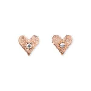  Dogeared Love Diamond Rose Gold Dipped Stud Earrings 