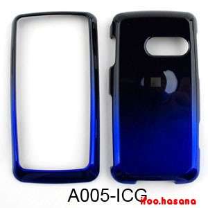 LG Rumor Touch HARD CELL PHONE COVER CASE BLACK TOP BLUE  