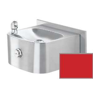 , wall mounted with back panel, stainless steel drinking fountain 