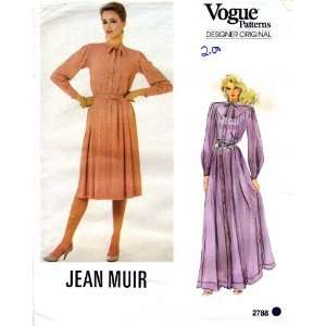  Vogue 2788 Vintage Sewing Pattern Jean Muir Dress and Belt 