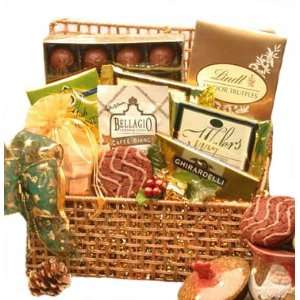 Happy Holiday Wishes Gourmet Food Christmas Gift Basket:  