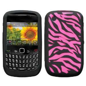  Zebra Skin (Hot Pink/Black) Fot BlackBerry Curve 8520 8530 
