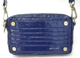 MATT & NAT Royal Blue Patent Maki Shoulder Bag Handbag  