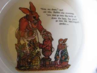 Vintage Peter Rabbit Childs Set Plate Bowl Melamine   