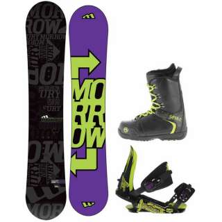 Morrow Fury 163 Mens Snowboard + Rossignol Viper V1 Bindings + Boots 