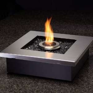   Personal Indoor/Outdoor Table Top Gel Fireplace   Stainless Steel