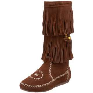 Peace Moccasins by Old Friend Womens Jamie Fringe Flat Boot 