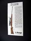 Savage Model 340 V Varmint Rifle 1967 Print Ad  