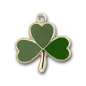   Badge Medal with Shamrock Charm and Angel w/Wings Pin Brooch Jewelry