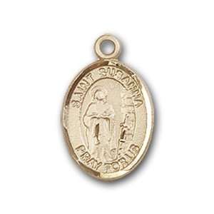   Medal with St. Susanna Charm and Angel w/Wings Pin Brooch Jewelry