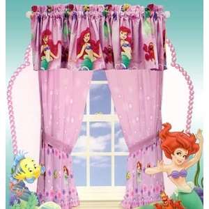   Mermaid 5pc Curtains and Valance Set Window Treatment