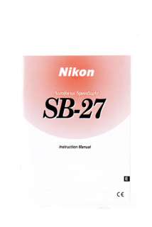 Nikon SB 27 Autofocus Speedlight Instruction Manual  