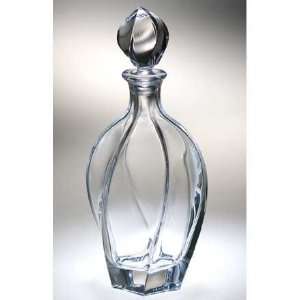  Clear Crystal Twisted Whiskey Decanter   1.75 Pints 
