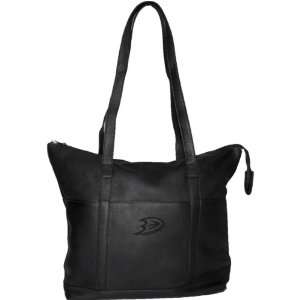   Anaheim Ducks Womens Premium Leather Tote Bag: Sports & Outdoors