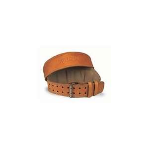  4 Inch Tan Color Leather Lifting Belt (Medium)