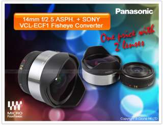 Panasonic Lumix G 14mm Lens (Black No packing) + SONY VCL ECF1