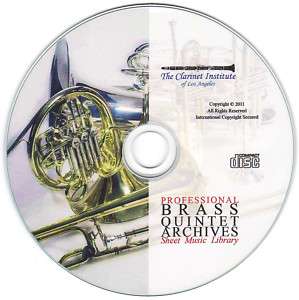 Professional Brass Quintet / Brass Quartet CD PDF  