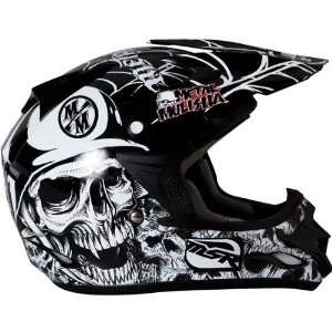   Mulisha Mens Motocross Motorcycle Helmet   Black / Small Automotive
