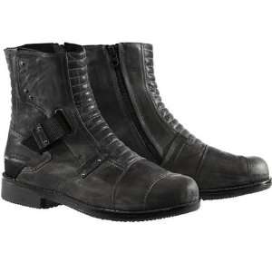   Air Mens Leather/Mesh Road Race Motorcycle Boots   Black / Size 38