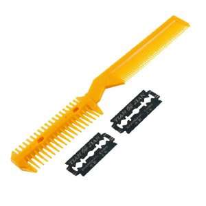  Rosallini Metal Razor Blade Plastic Hair Comb Cutter 