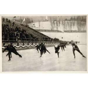  1932 Winter Olympics 500 Meter Speed Skating Race Print 