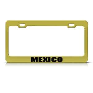  Mexico Mexican Flag Gold Country Metal license plate frame 