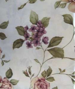 NEW Fabric Shower Curtain DREAM GARDEN Lavender Blush Pink Roses Cream 