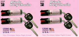 UDAP Pepper Spray Pink Keychain Mace Tear Gas  