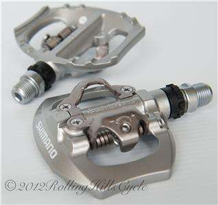 Shimano PD A530 SPD Pedals Mountain Bike Road Hybrid Cleats Silver 