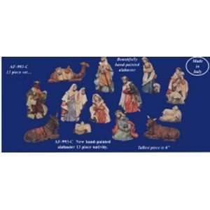  13 Piece Alabaster Nativity Set