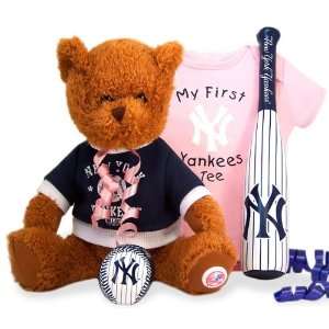 Future New York Yankees MLB Girl New Baby Gift Set:  