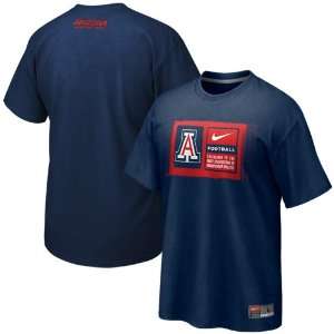  Nike Arizona Wildcats 2011 Team Issue T shirt   Navy Blue 