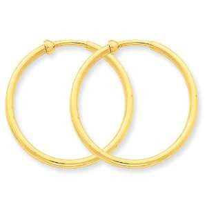  14K Non Pierced Hoop Earrings Jewelry