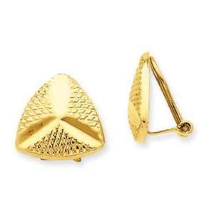 14k Yellow Gold Non pierced Fancy Earrings Jewelry