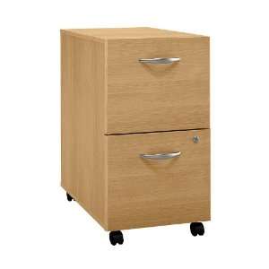   Drawer Vertal Mobile Wood File Cabinet in Light Oak