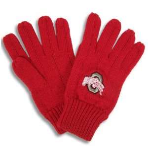  OHIO STATE BUCKEYES TEAM COLOR KNIT GLOVES BY TOP OF THE 