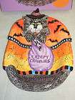 Fitz & Floyd Halloween Kitty Witches Candy Dish, NIB