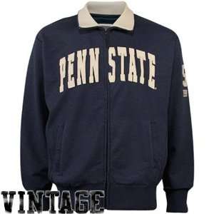  Penn State Nittany Lions Navy Blue Vintage Full Zip Decker 