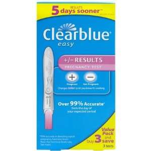  Clearblue Easy +/  Pregnancy Test (Quantity of 3) Health 